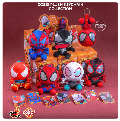 HOT TOYS X Marvel Spider-Man COSBI Series Plush Blind Box Keychain