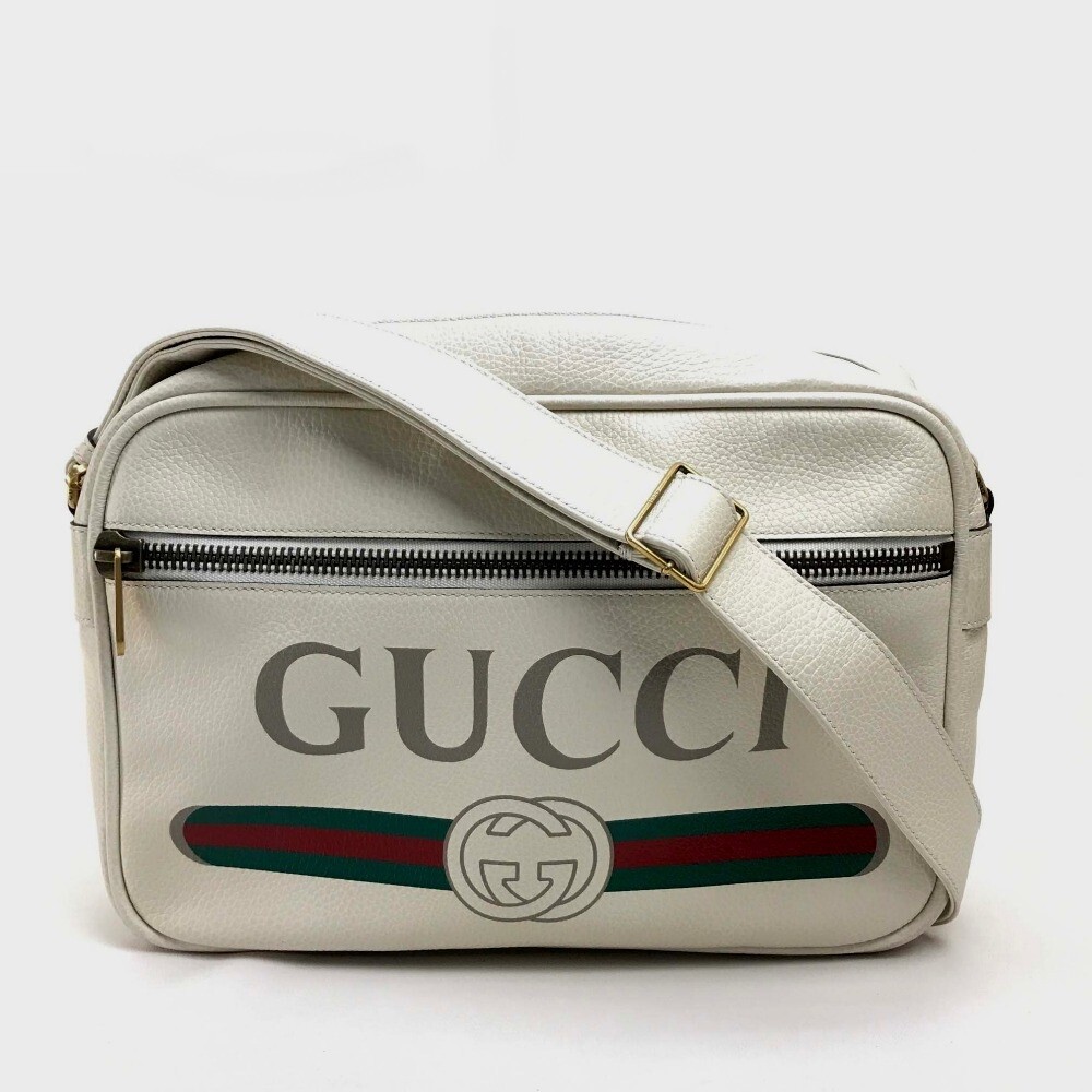 GUCCI 523589 Logo print Messenger bag Shoulder Bag Cross body