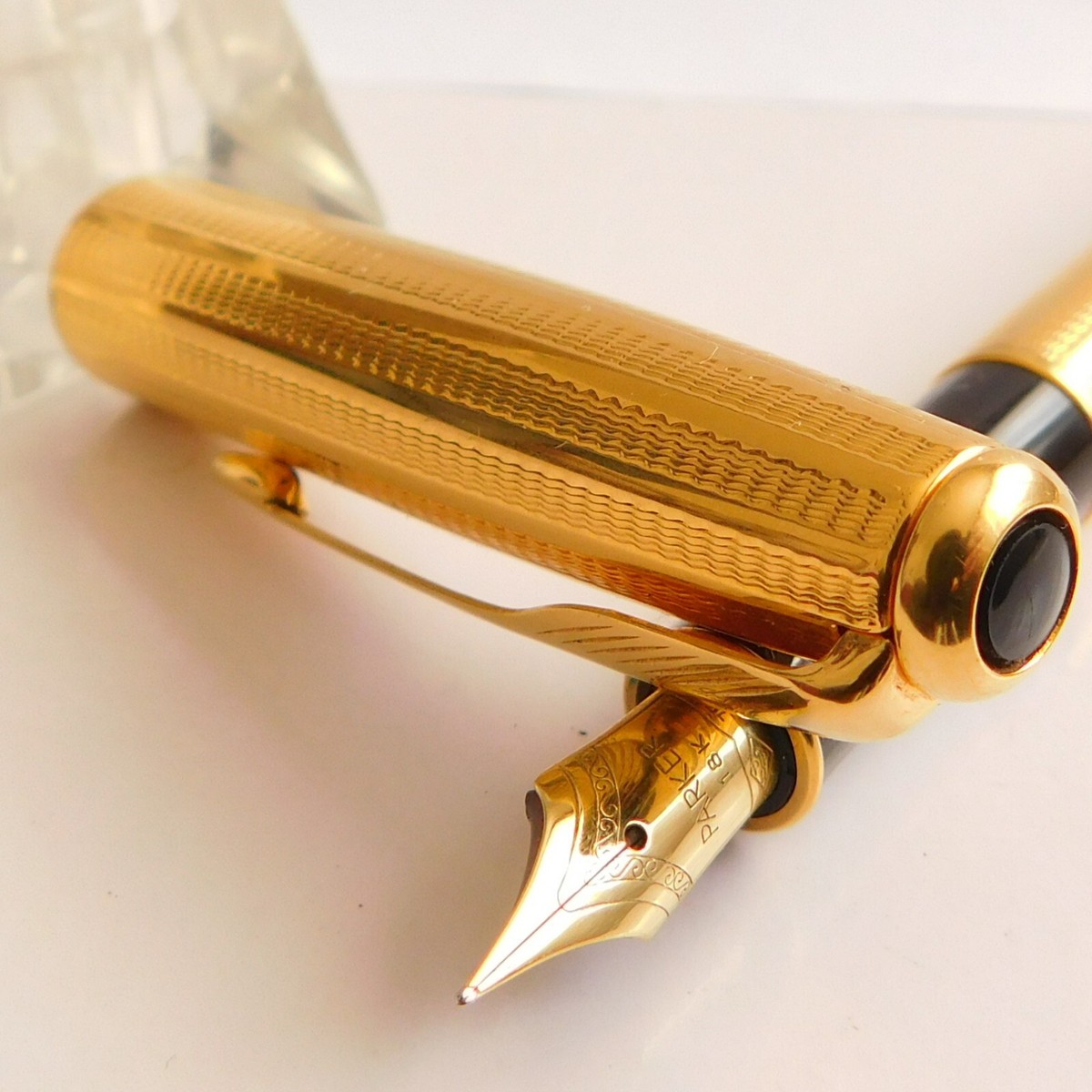 Parker Sonnet Cascade 23KGold Fountain Pen Nib Gold Fine 18K 750