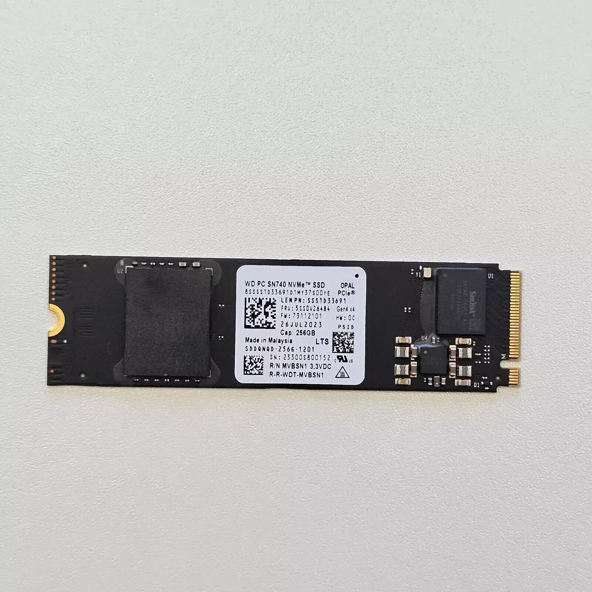 WD PC SN740 256GB M.2 2280 PCIe4 NVMe SSD/Solid State Drive Bulk