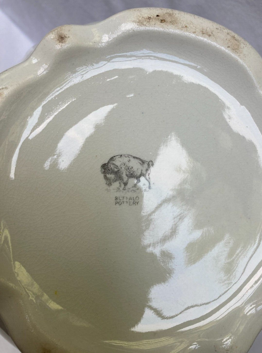 Buffalo Pottery Cairo Rose Pattern Large Wash Pitcher Antique 1905