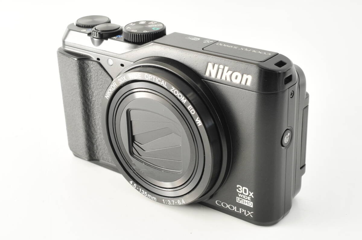 Near Mint-Nikon COOLPIX S9900 Black Compact Digital Camera English