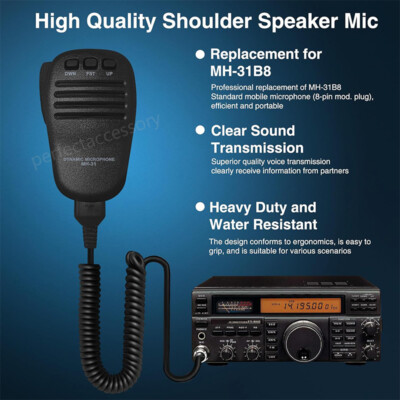 NEW MH-31B8 Speaker Mic 8-Pin For Yaesu FT-2000 FT-2000D Ham Radio