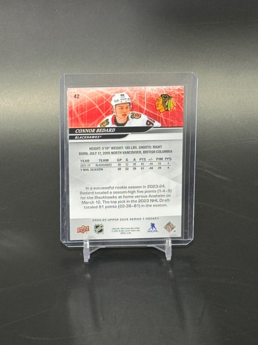 2024-25 Upper Deck Series 1 #42 Connor Bedard Chicago Blackhawks