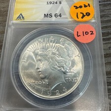 MS 64 Graded 1924 Year Peace Dollars (1921-1935) for sale | eBay