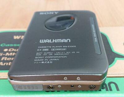 SONY Cassette WALKMAN WM-EX909 Black 1990s Vintage Operability