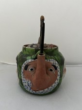 古い中国茶器 5匹の猿と切り株 古い中国茶器 5匹の猿