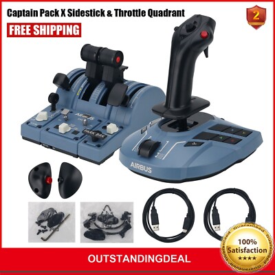 Captain Pack X Sidestick & Throttle Quadrant for Thrustmaster TCA