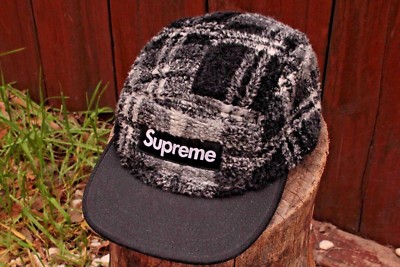 Supreme Fleece Plaid 5 Panel Hat Camp Cap Box Logo F/W 14 hoodie