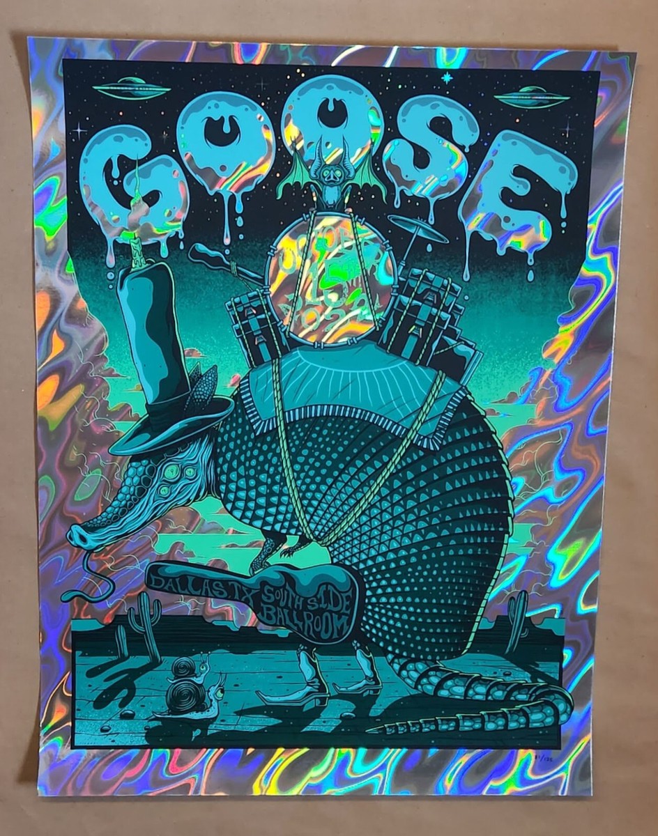 Goose Dallas Texas Lava FOIL Poster Not Mint Jim Mazza South Side