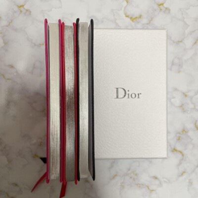 Christian Dior note notebook Magenta Black Red Set of 3 JAPAN