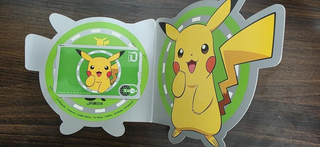 Suica スイカ ポケモンコラボ ピカチュウデザイン 台紙付き