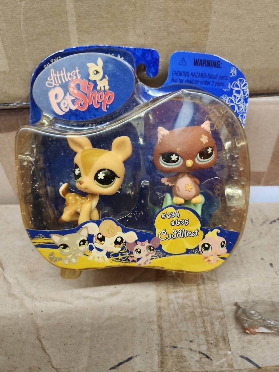 Last NEW Littlest Pet Shop Pet Pairs Cuddliest Deer and Owl 634