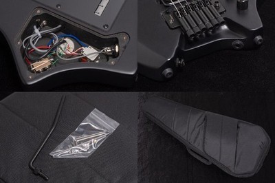 Electric Guitar HEX N500P Model Roasted Maple Black Headless with