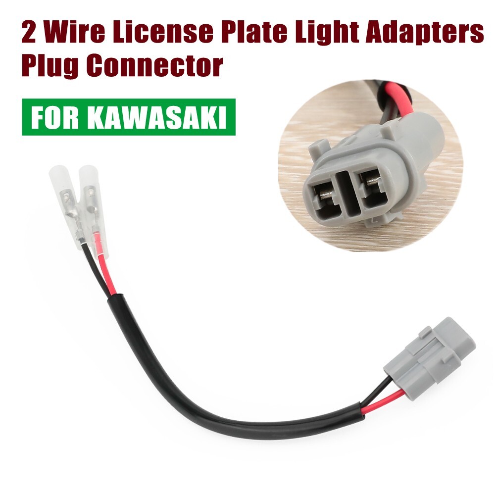 For Kawasaki Ninja ZX4R ZX-6R 2 Wire License Plate Light Adapters