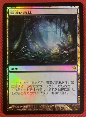 MTG 日本語 foil 霧深い雨林MTG 日本語版 モダンホライゾン2 霧深い