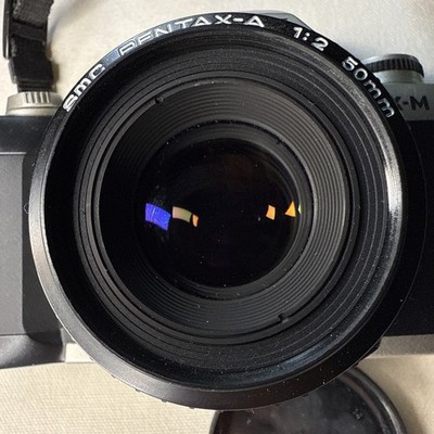 Pentax ZX-M 35mm Film Camera, SMC Pentax-A 1:2 50mm Lens With