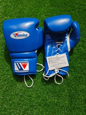 Winning Boxing Gloves 16oz Blue MS-600 Lace-up type Pro Gloves