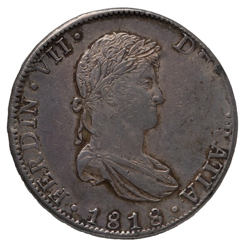 1821 RG MEXICO SPAIN King FERDINAND VII Old Mexican Silver 8