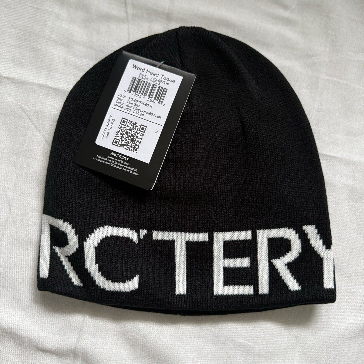 Arcteryx Word Head Toque, Black, One Size | eBay