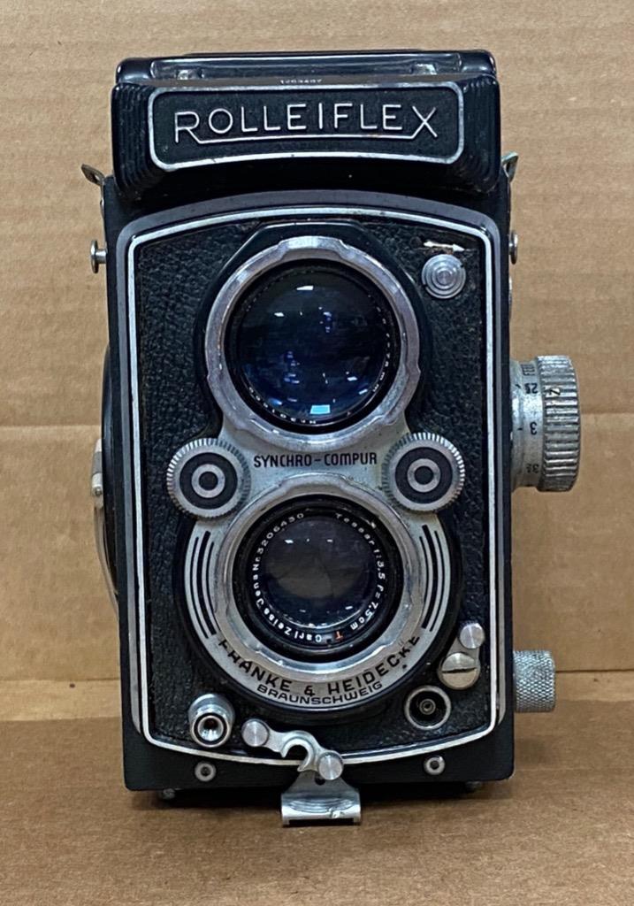 ROLLEIFLEX CARL ZEISS TESSAR 75mm F3.5 LENS CAMERA- UNTESTED. | eBay