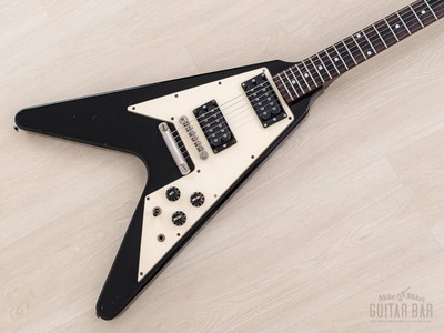 1990 Greco FV-650 Flying V Vintage Guitar Black, Japan Fujigen | eBay