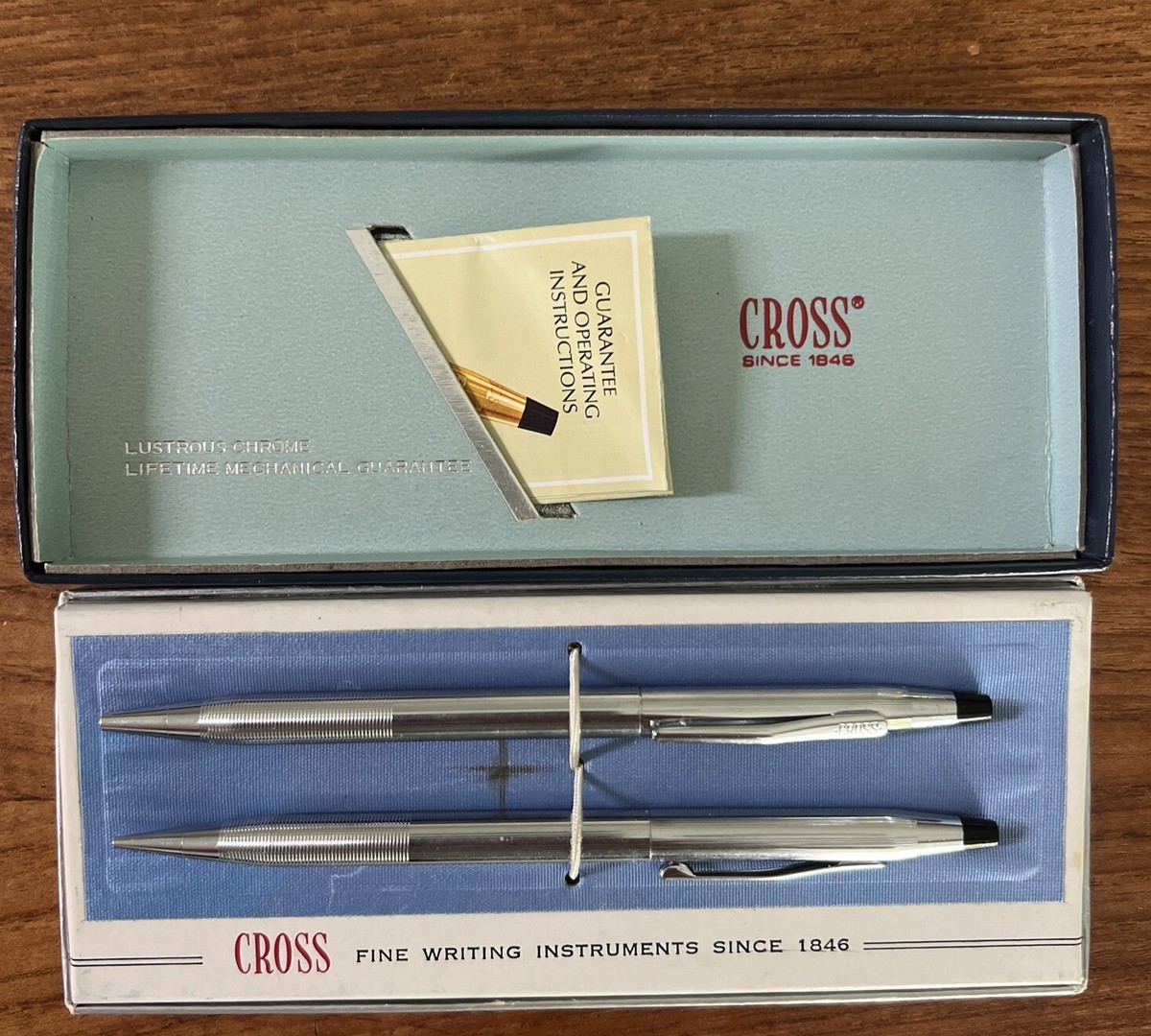 Vintage Cross Since 1846 Mechanical Pencil And Pen With Original