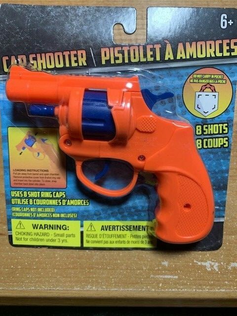 Cap Shooter - Great Toy - Uses 8 Shot Ring Caps! - Plastic Gun Toy
