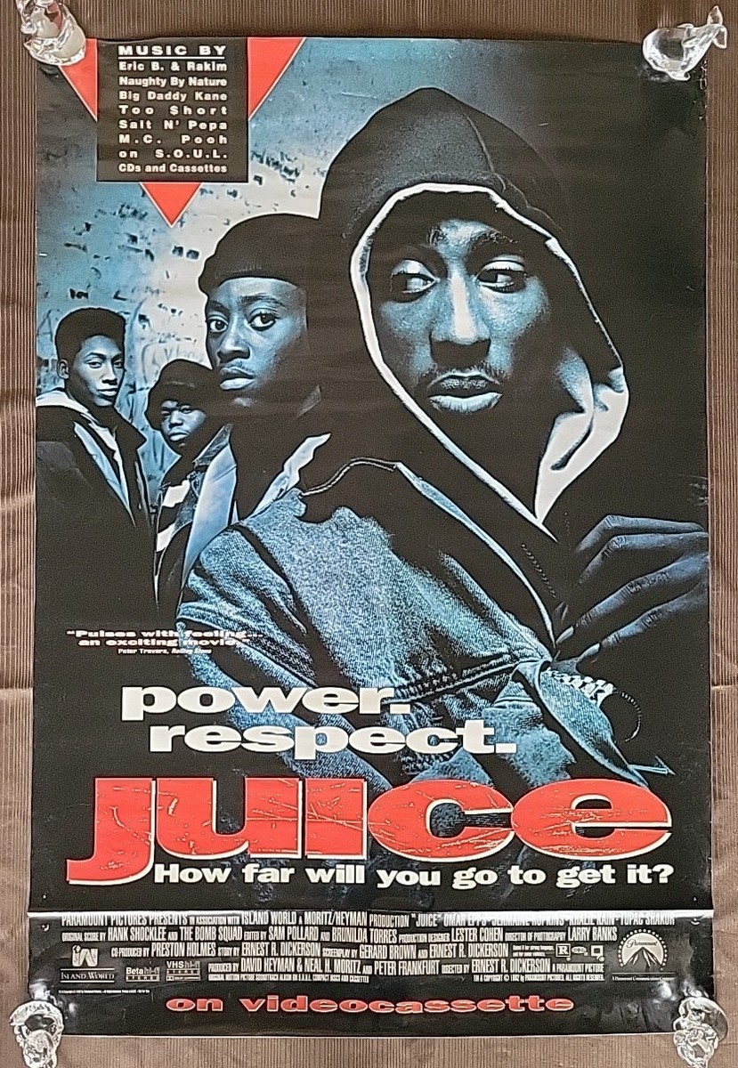 Vintage JUICE Original 1992 Movie Theater Poster Rolled - TUPAC