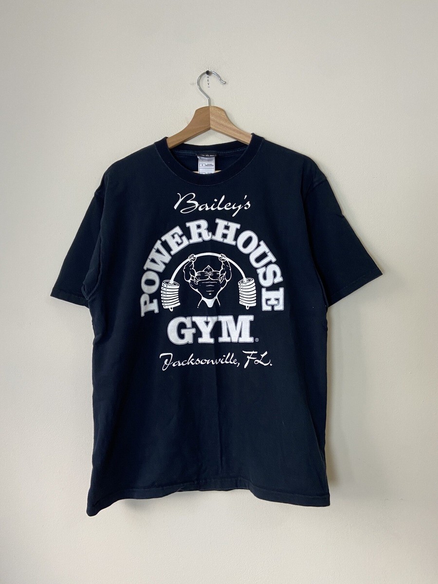 Vintage 90's Power House Gym Jacksonville Florida Lifting Black