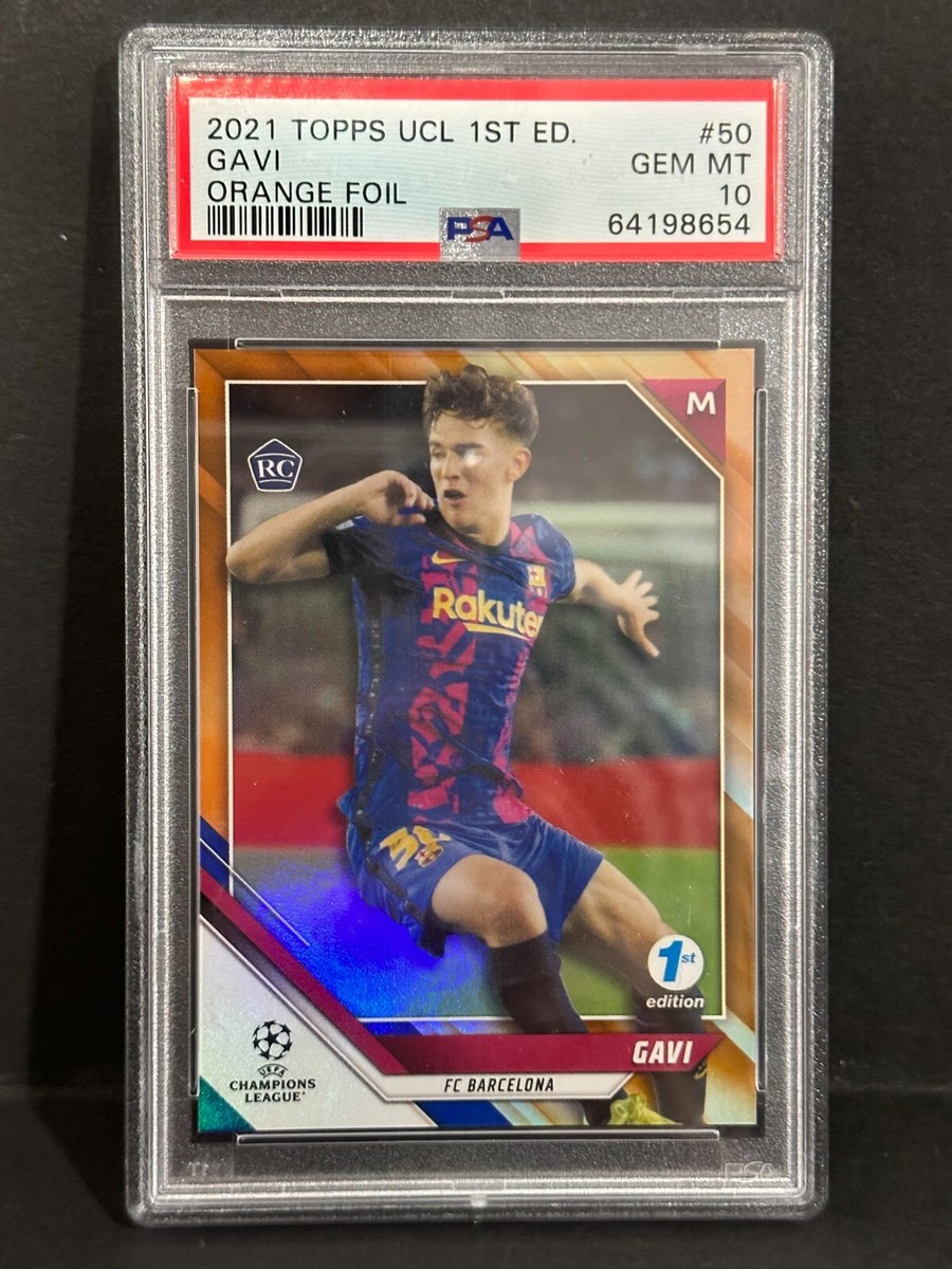 2021 Topps UEFA Champion League 1st Edition Barcelona GAVI Orange