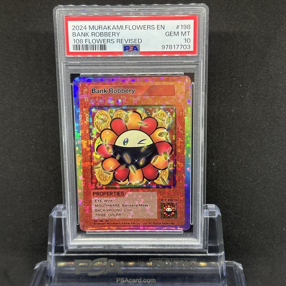 PSA 10 Takashi Murakami Trading Card English 108 Flowers Revised