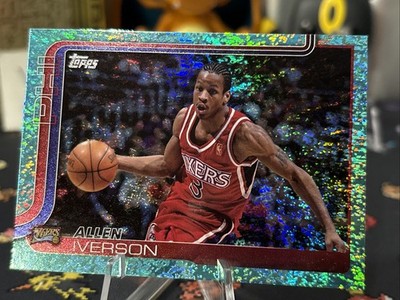 25-26 Topps NBA Flagship Basketball Allen Iverson Aqua Holofoil