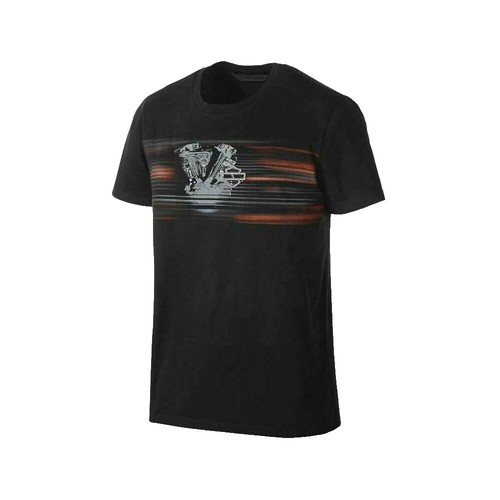 Harley Davidson red fire flamered Tシャツ L Harley Davidson Blue