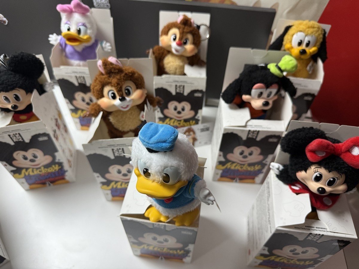 POP MART Mickey Family Cute Together Keychain Series Blind Box