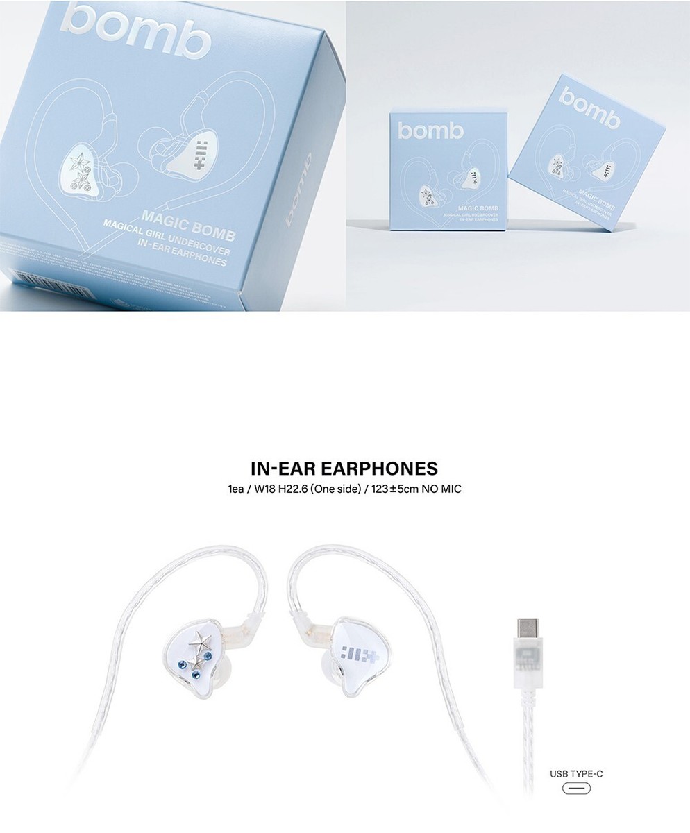 ILLIT BOMB 3rd Mini Album MERCH Ver/Mini CD+Earphones+3Sticker+5