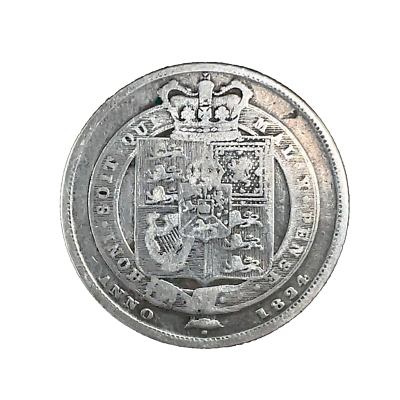 1723年 SSC イギリス 1シリング銀貨・アンティーク コイン トップ 1723