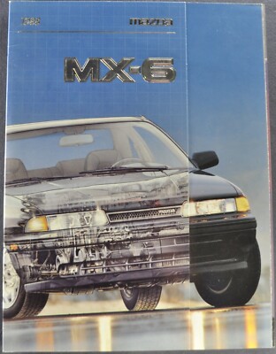 1988 Mazda MX-6 Catalog Brochure GT Turbo Sports Coupe Excellent