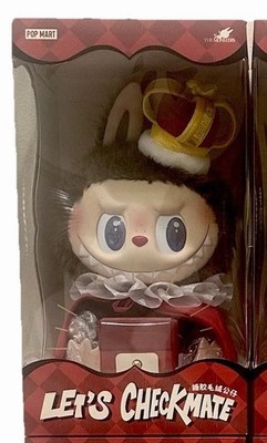 New Popmart The Monster Labubu Figurine Let's Checkmate Chess King