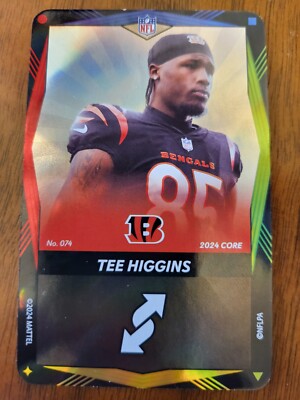 2024 Uno Elite NFL Tee Higgins Wild Card Foil Case Hit SSP Rare