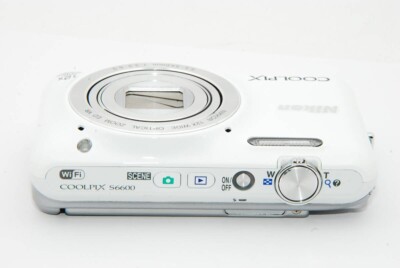 Nikon Coolpix S6600 Compact Digital Camera White 16MP 12 x Optical