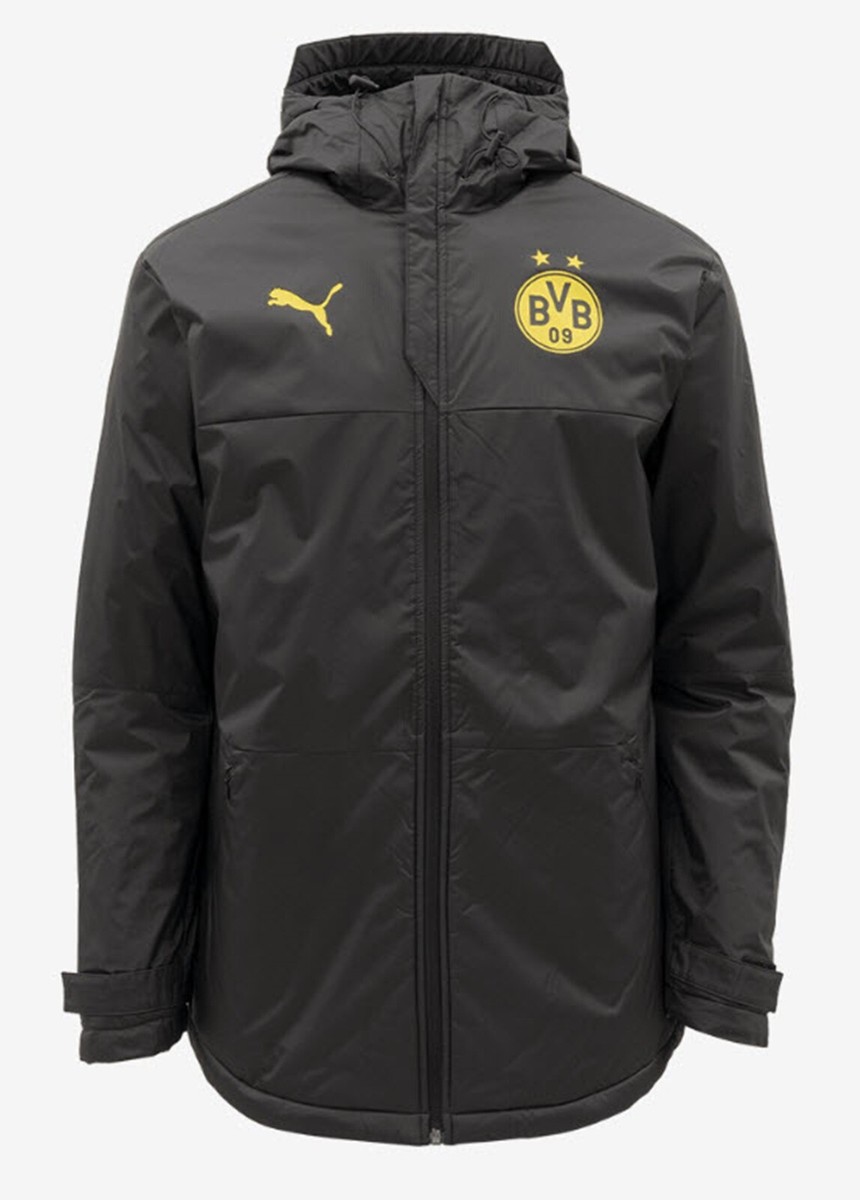 Puma Men BVB 09 Dortmund Winter Jacket Training Black Soccer