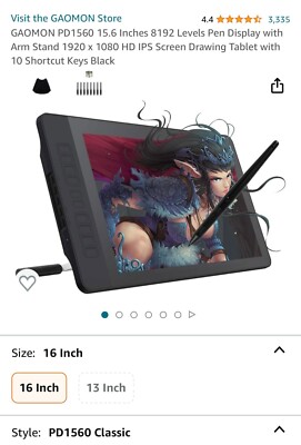 GAOMON PD1560 液タブ ※11/11まで : GAOMON液タブ PD1560 15.6インチ