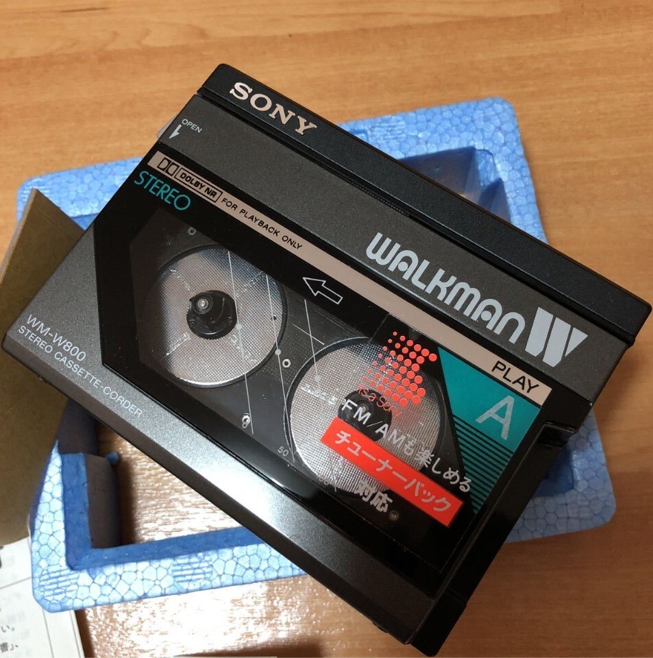 SONY WALKMAN WM-W800 NEW OLD STOCK DOUBLE CASSETTE PLAYER/RECORDER