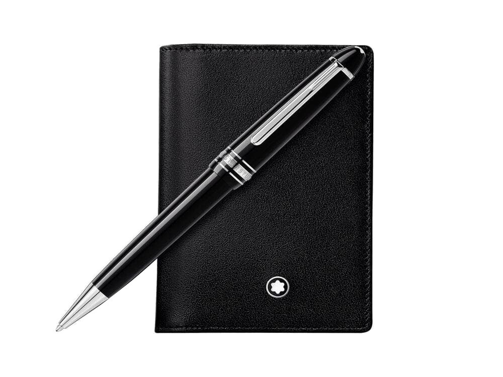 Montblanc Meisterstuck Ballpoint Pen and Business Card Holder Set