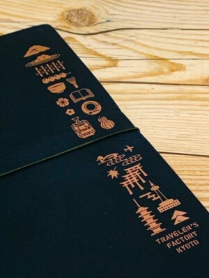 TRAVELER'S FACTORY Notebook KYOTO Edition set Cover Blue and