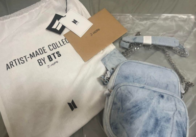 BTS Artist Made Collection J-HOPE SIDE BY SIDE MINI BAG blue NEW