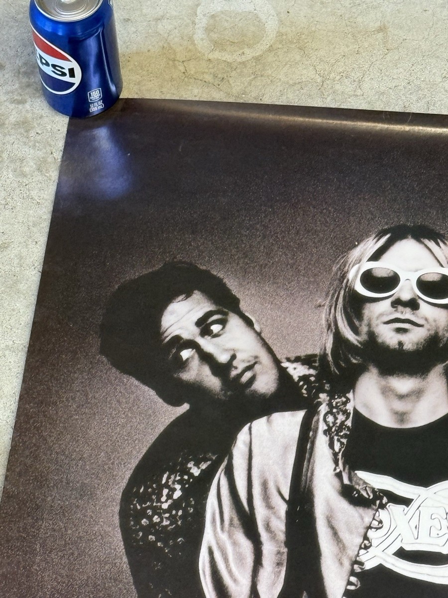 Vintage 1993 Nirvana Portrait Poster Funky Enterprises Kurt Cobain