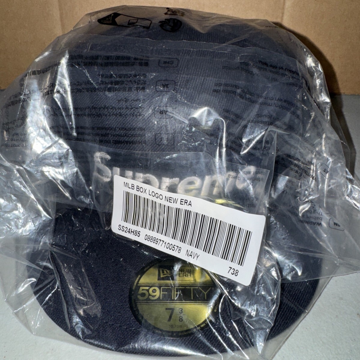 Supreme MLB Teams Box Logo New Era Cap 59Fifty Navy Size 7 3/8 | eBay