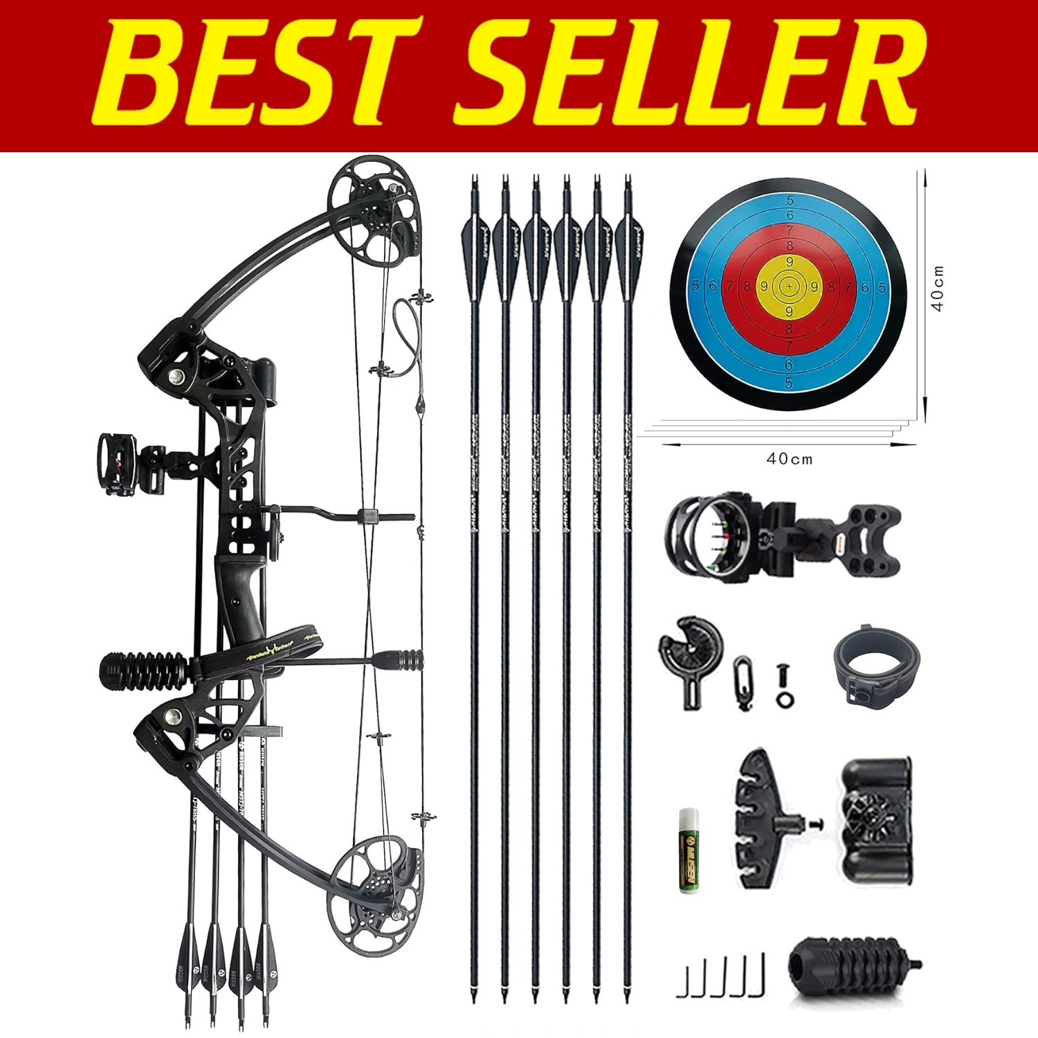 All-in-One Compound Bow Kit for Youth and Adults - 0-70 Lbs